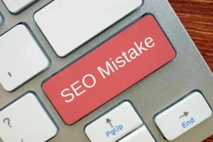 Tastatur mit Taste namens - SEO Mistake