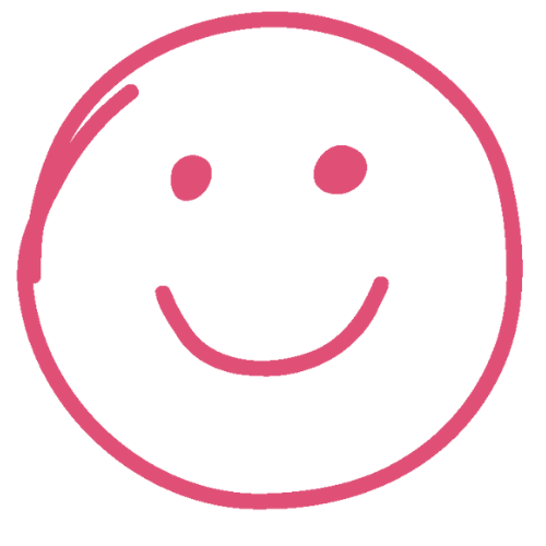 lächelnder Smiley in Pink in der Bewertungsskala für Kunden zu der büroJETZT-Webseite